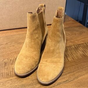 Madewell Tan Suede Ankle Boots - size 8